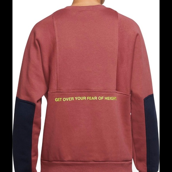 Nike Air Brushed-Back SWEATSHIRT Fleece Crew MENS MEDIUM - Picture 2 of 5